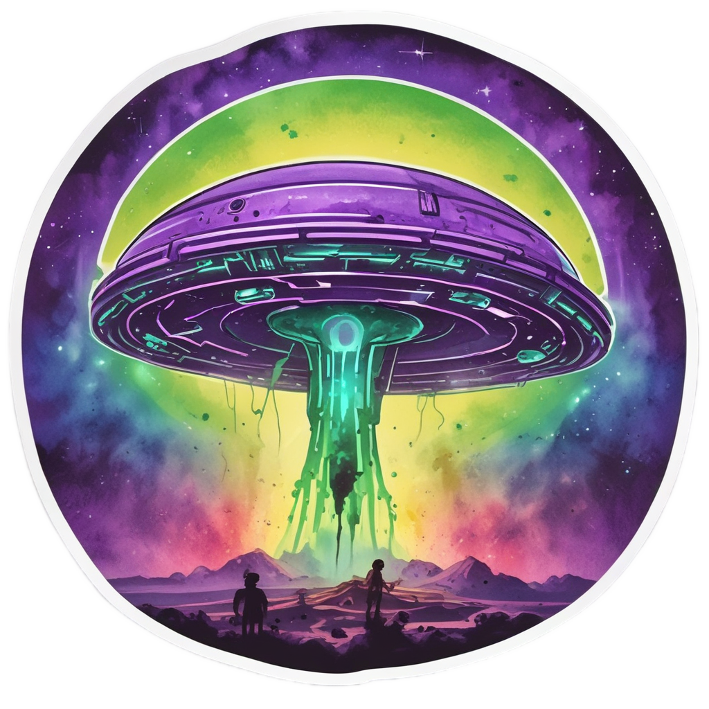Alien Radioactive Signal — danger symbol stickers