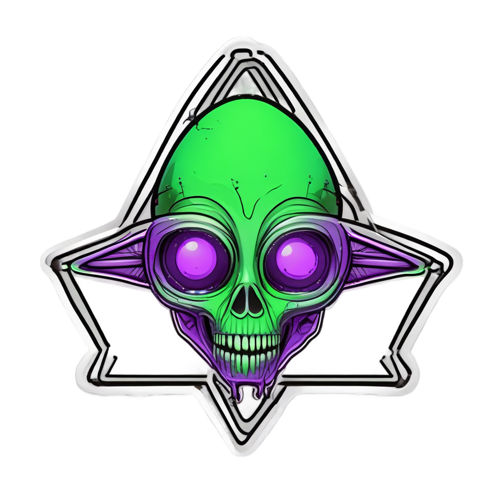 Alien Signal Warning — warning signage stickers