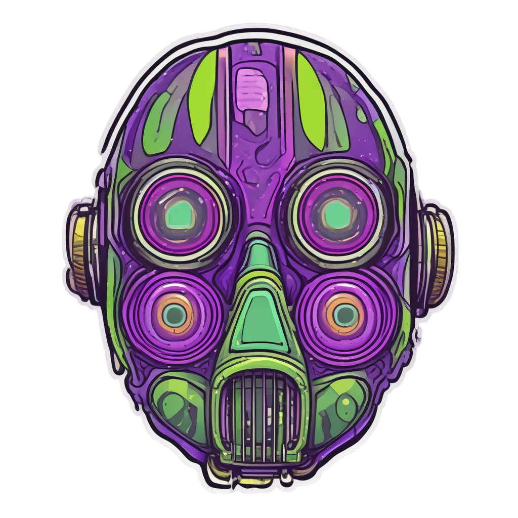 Alien Visor Mask — gas mask stickers