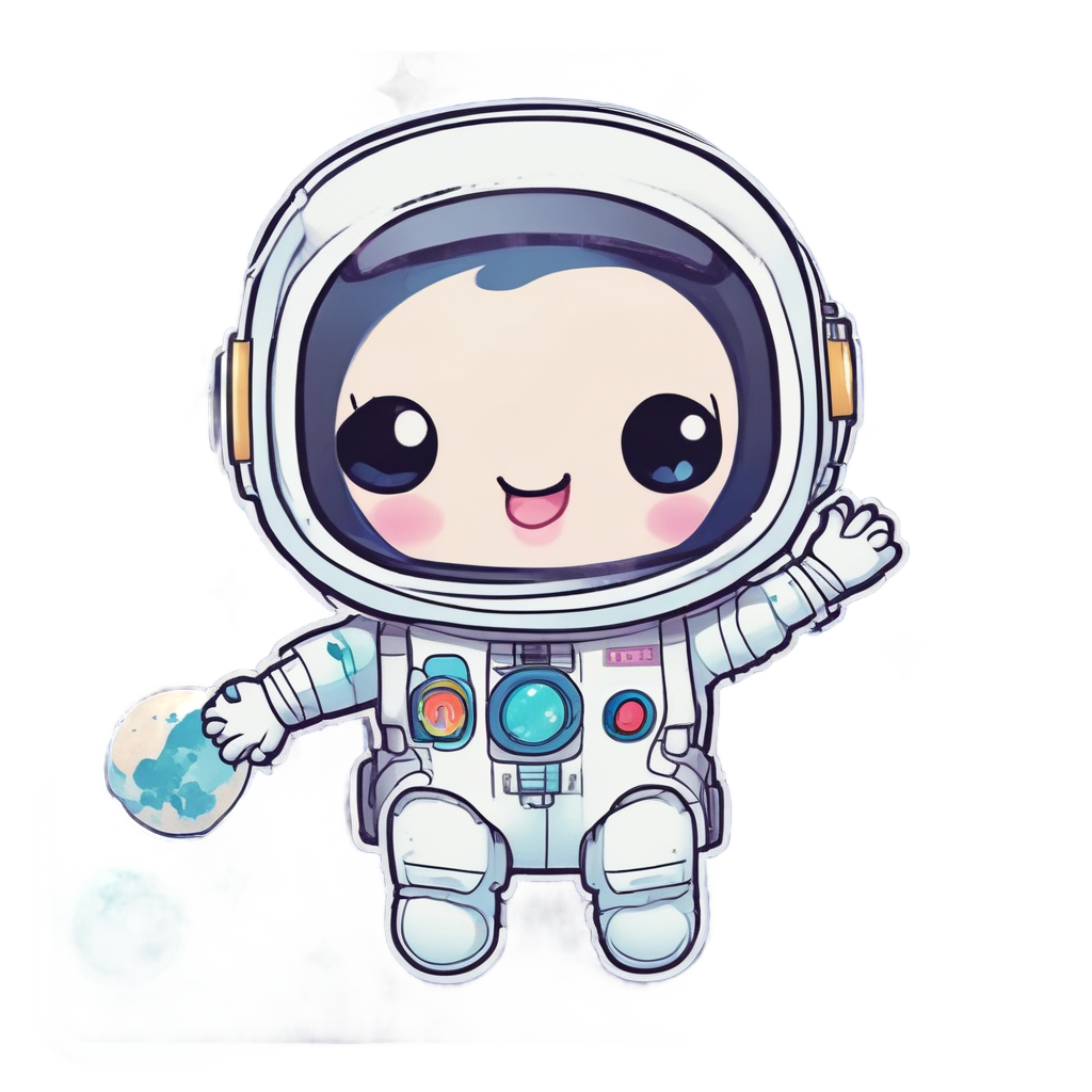Deep blue anchor astronaut holding planet Earth with stars