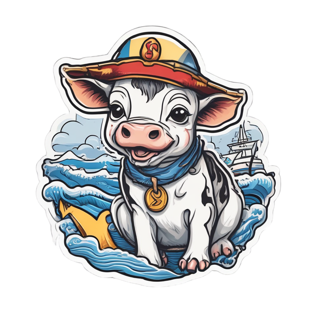 Anchor Calf Sailor — farm nursery stickers