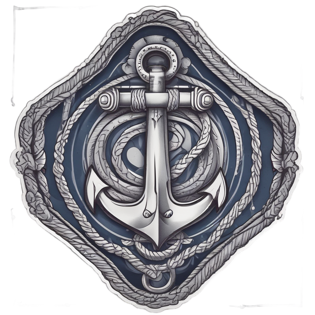 Anchor Hazard Diamond — warning signage stickers
