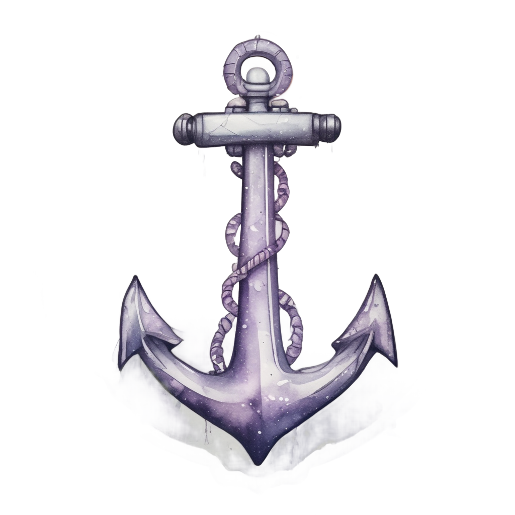 Anchor in Rain — american traditional stickers