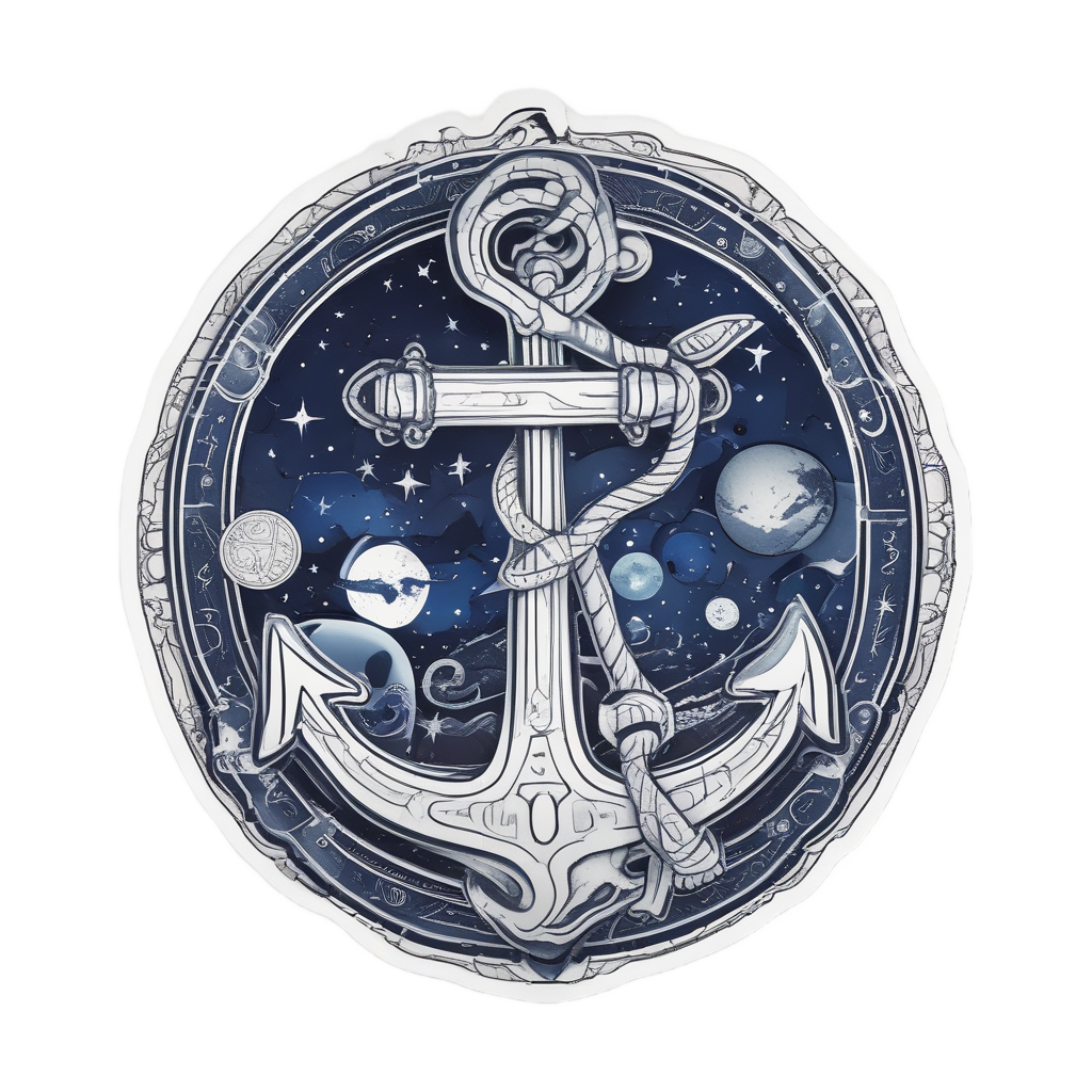 Anchor In Space — american traditional stickers