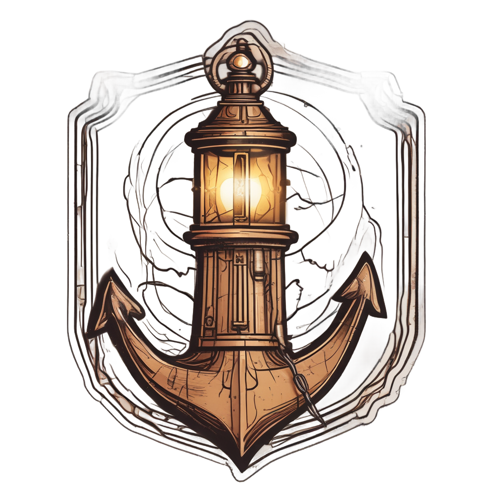 Anchor Lantern Glow — american traditional stickers