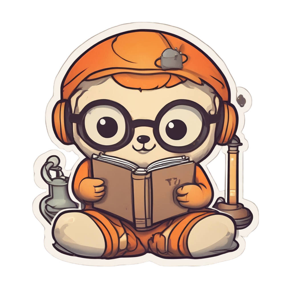 Anchor reading a book — american traditional stickers