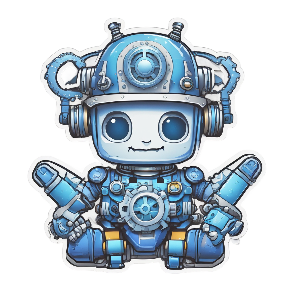 Anchor Robot Mechanic — american traditional stickers