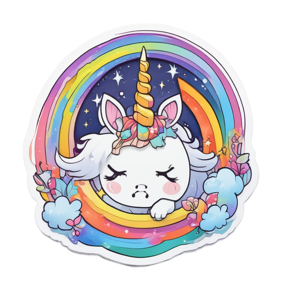 Anchor Unicorn Dreamer — american traditional stickers