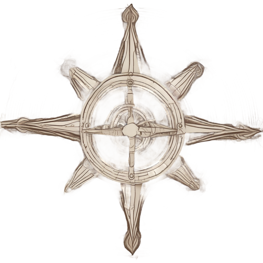 Anchor with Compass Star — american traditional stickers