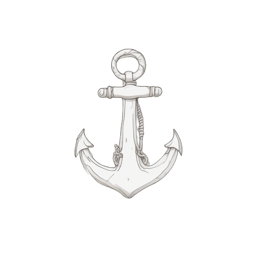 Anchor with Floral Wreath — american traditional stickers