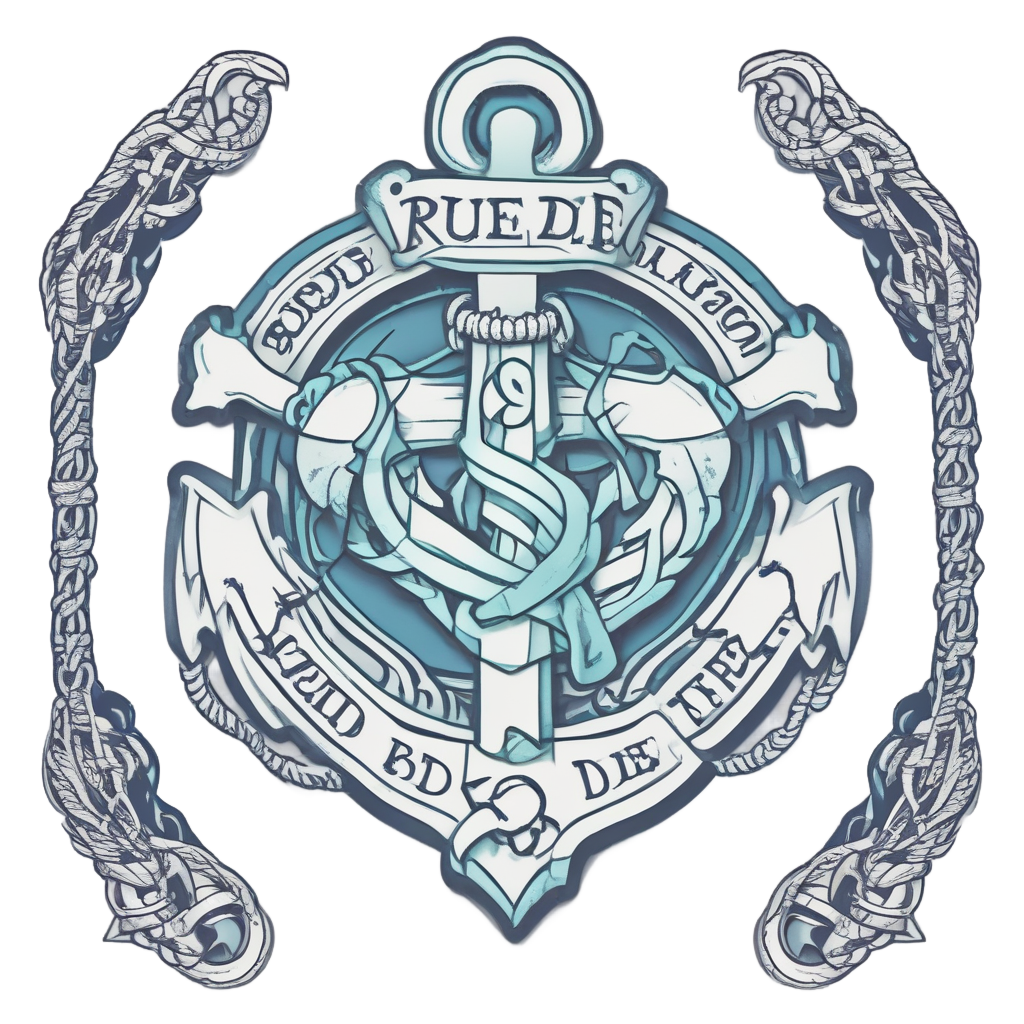 Anchor with Heart Banner — open road stickers
