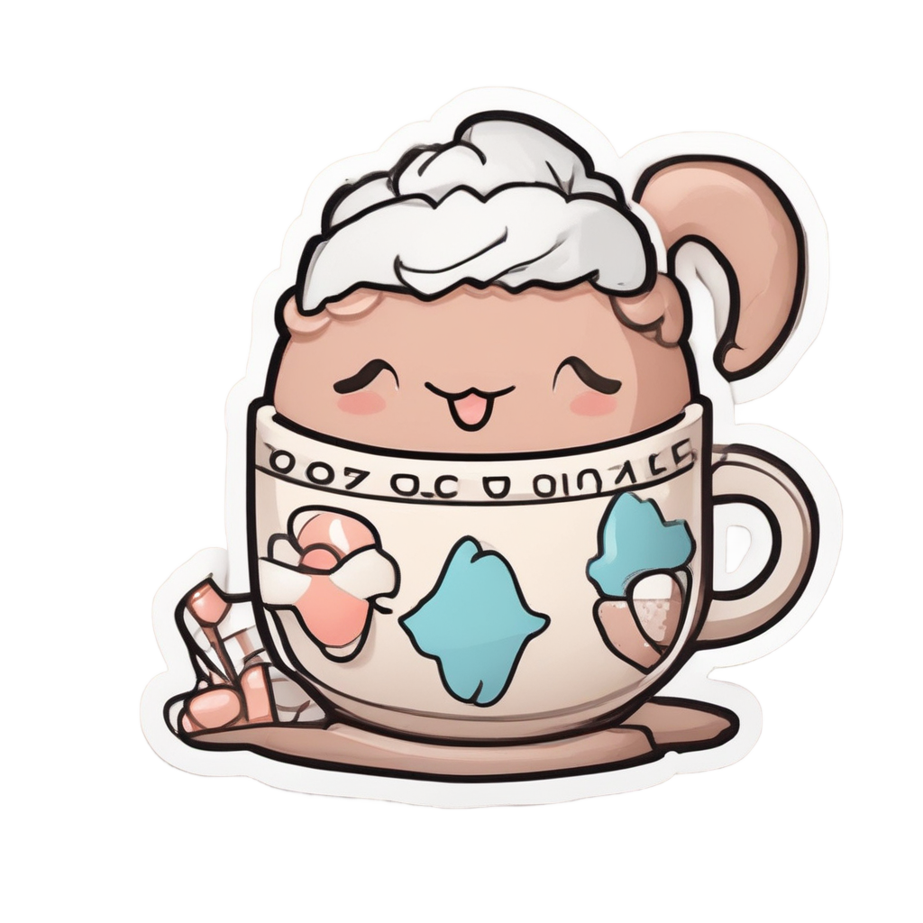 Anchor with hot cocoa — american traditional stickers