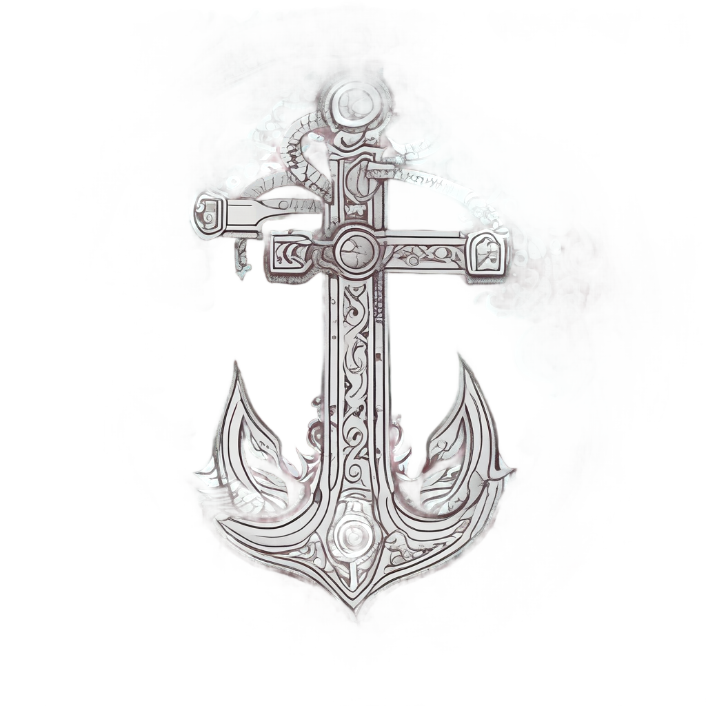 Anchor with Tribal Patterns — american traditional stickers