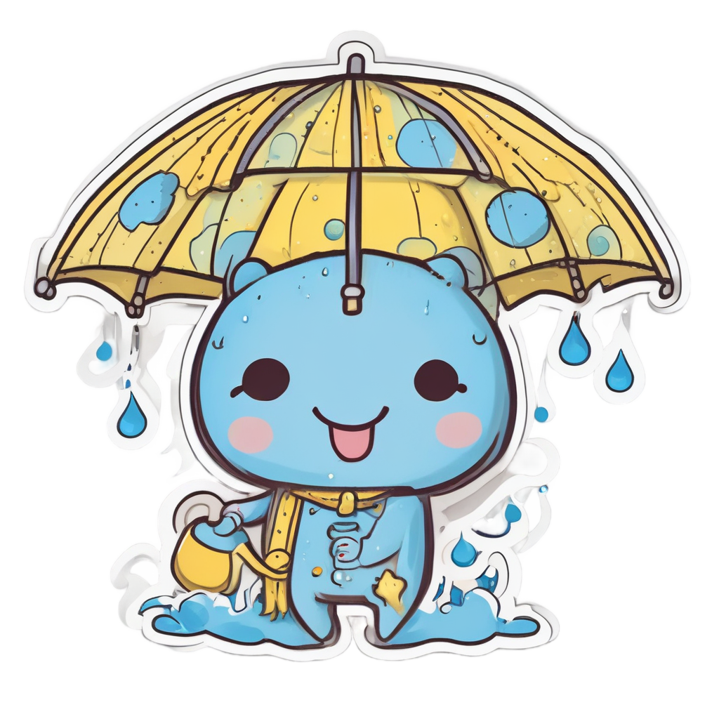 Anchor with umbrella dancing — american traditional stickers