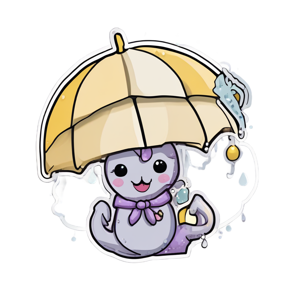 Anchor with Umbrella — american traditional stickers