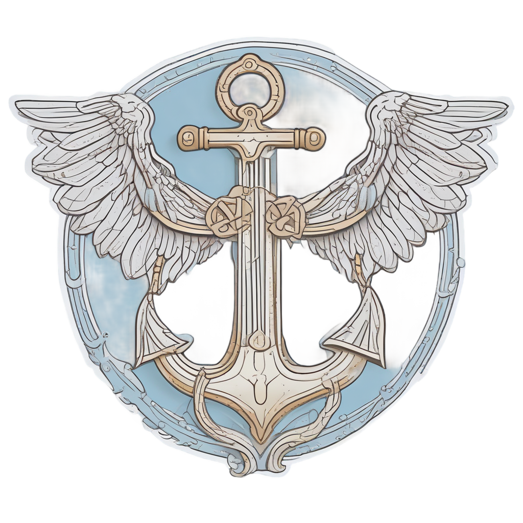 Anchor With Wings — american traditional stickers
