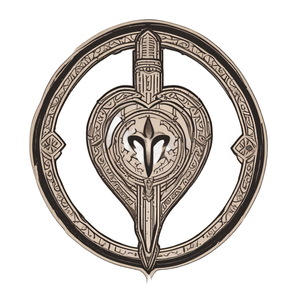 Ancient Rune Heart — american traditional stickers