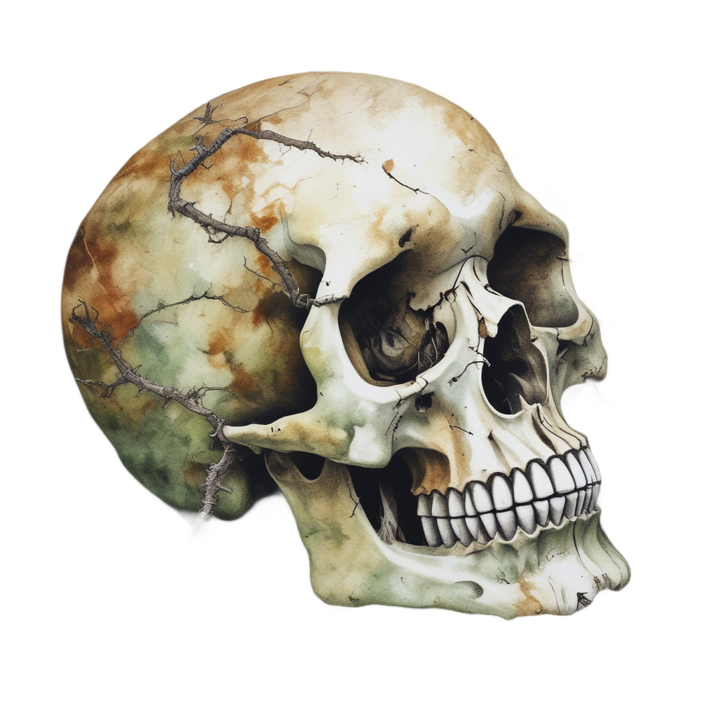 Ancient Skull Moss — barbed wire stickers