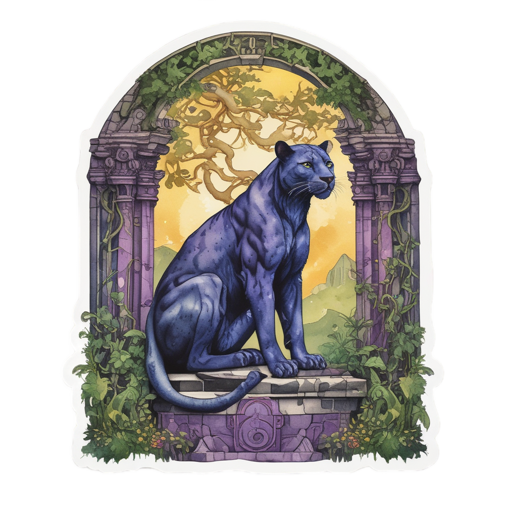 Ancient Temple Guardian — american traditional stickers