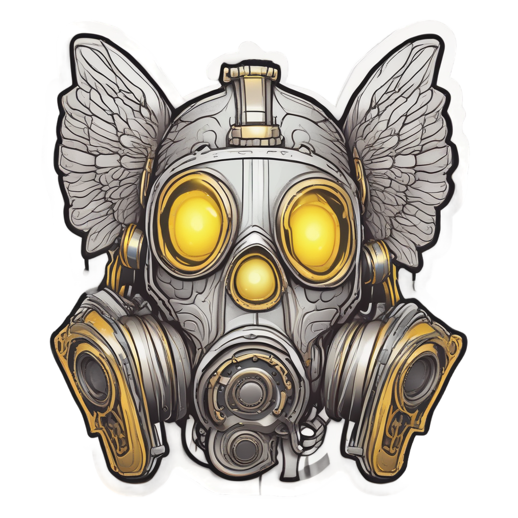 Angel Gas Mask — gas mask stickers