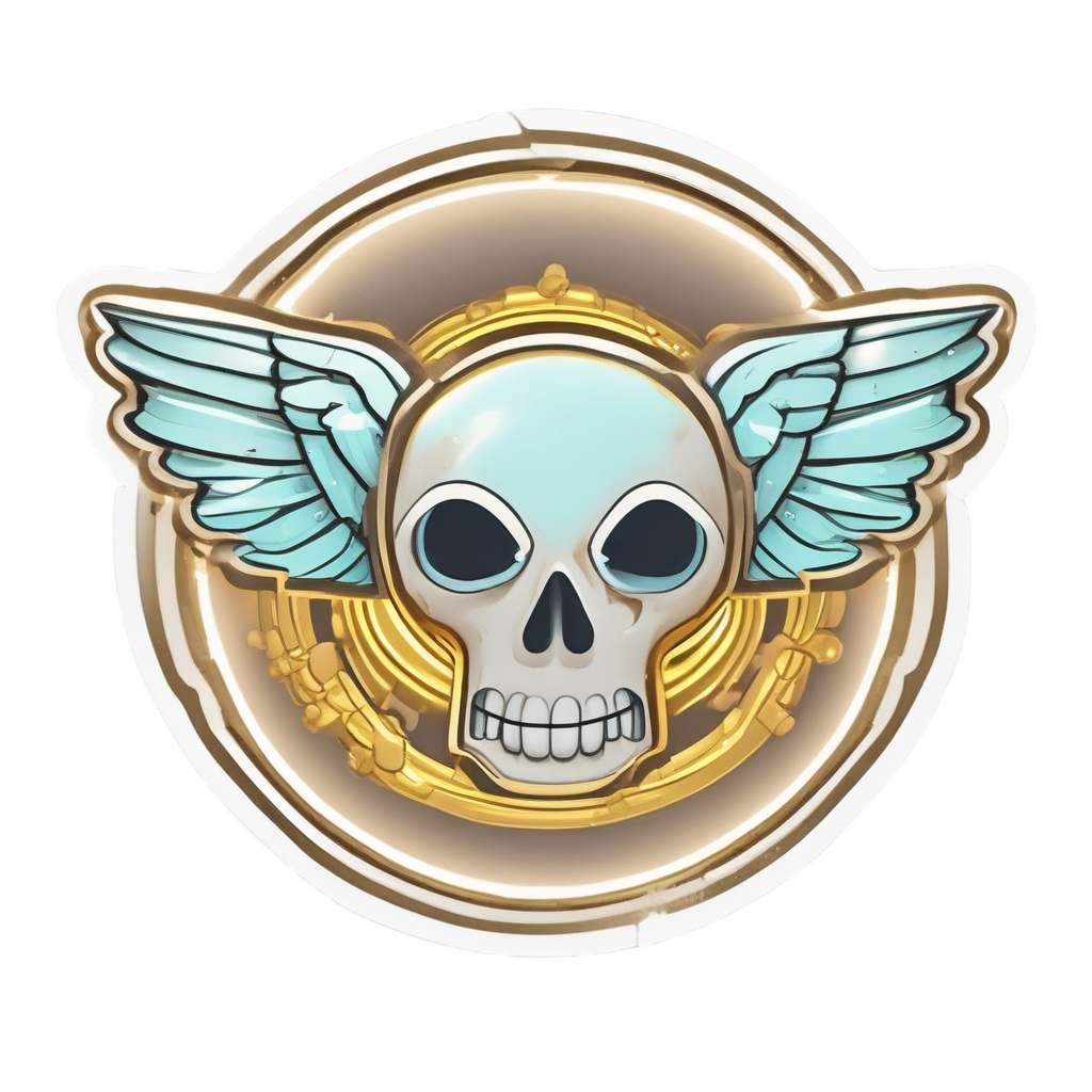Angel Radioactive Halo — danger symbol stickers