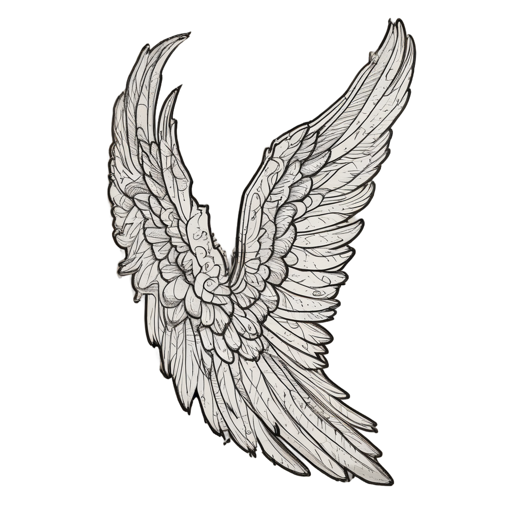 Angel Wing Snagged — barbed wire stickers