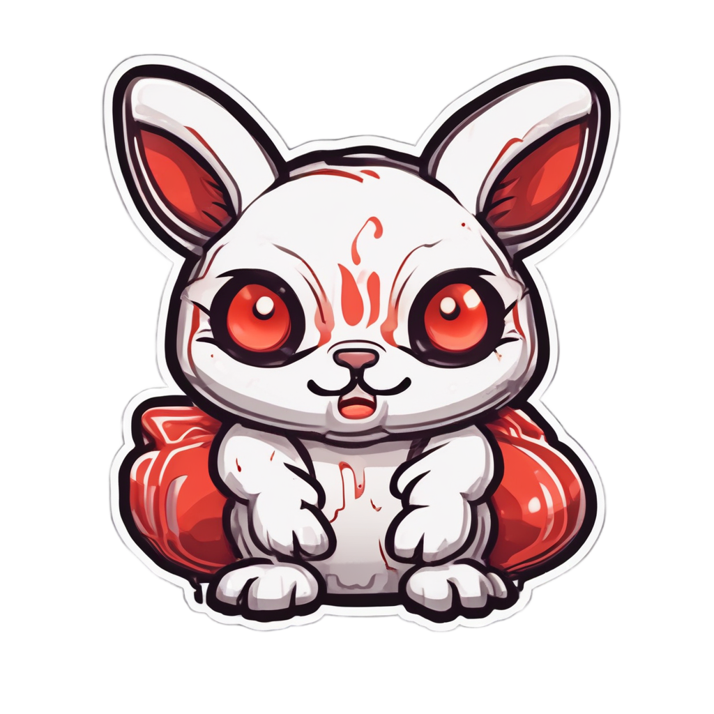 Angry Biohazard Bunny — biohazard stickers