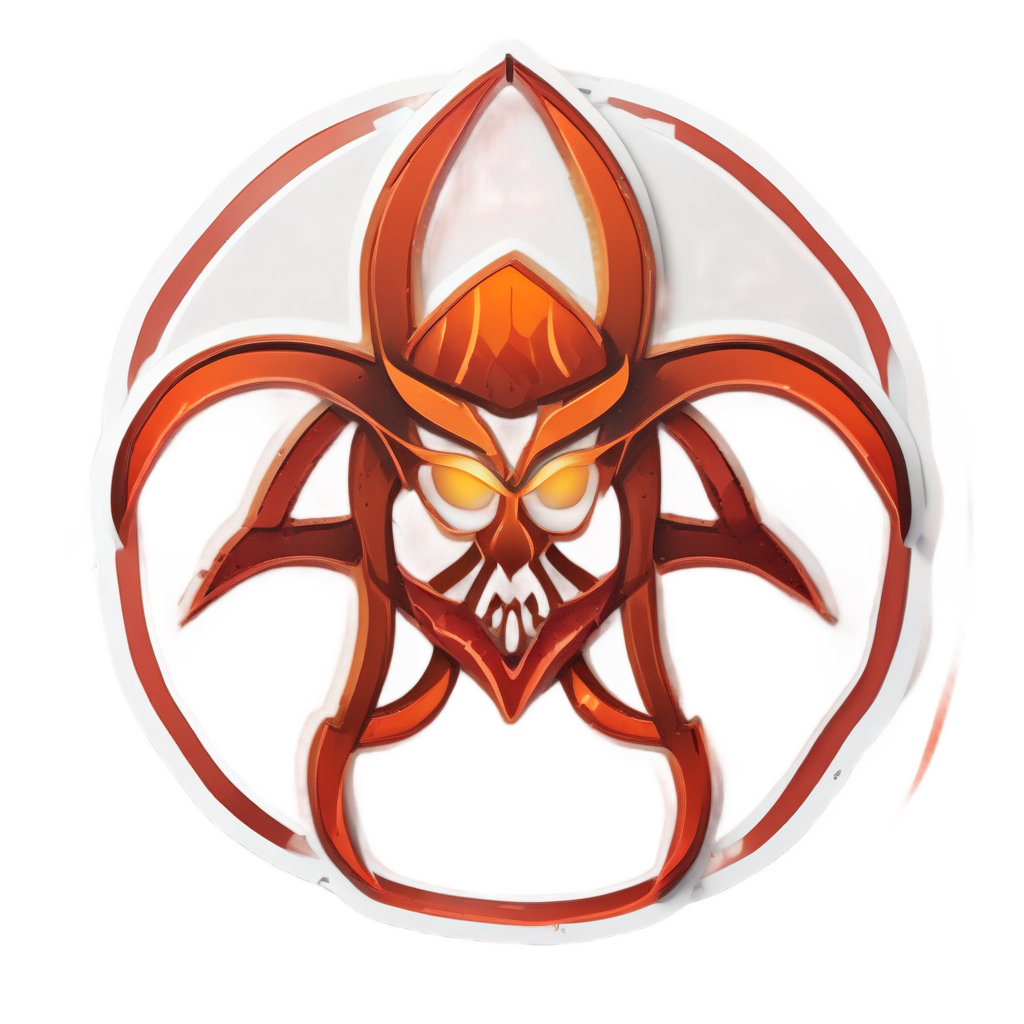 Angry Biohazard with Fire — biohazard stickers