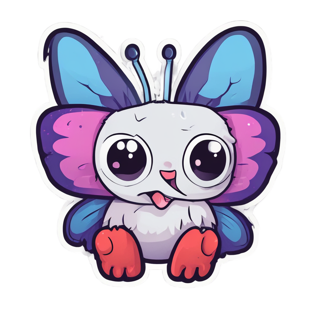 Angry Butterfly Stomping — shimmer y2k stickers