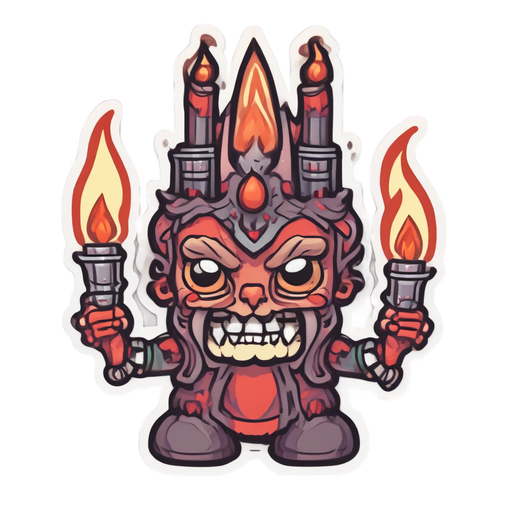 Angry Candle Flame — victorian gothic stickers