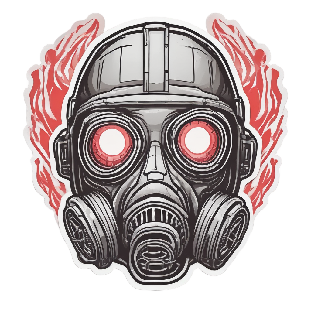 Angry Gas Mask — gas mask stickers