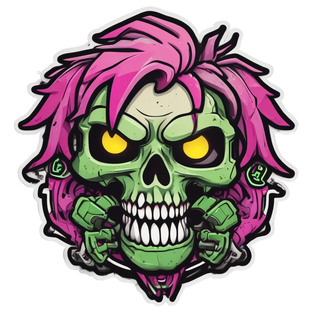 Angry Hazard Punk — biohazard stickers
