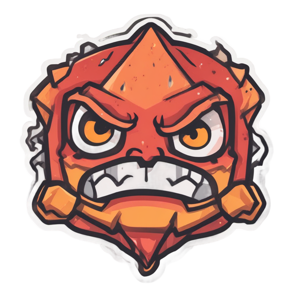 Angry Hazard with Fist — warning signage stickers