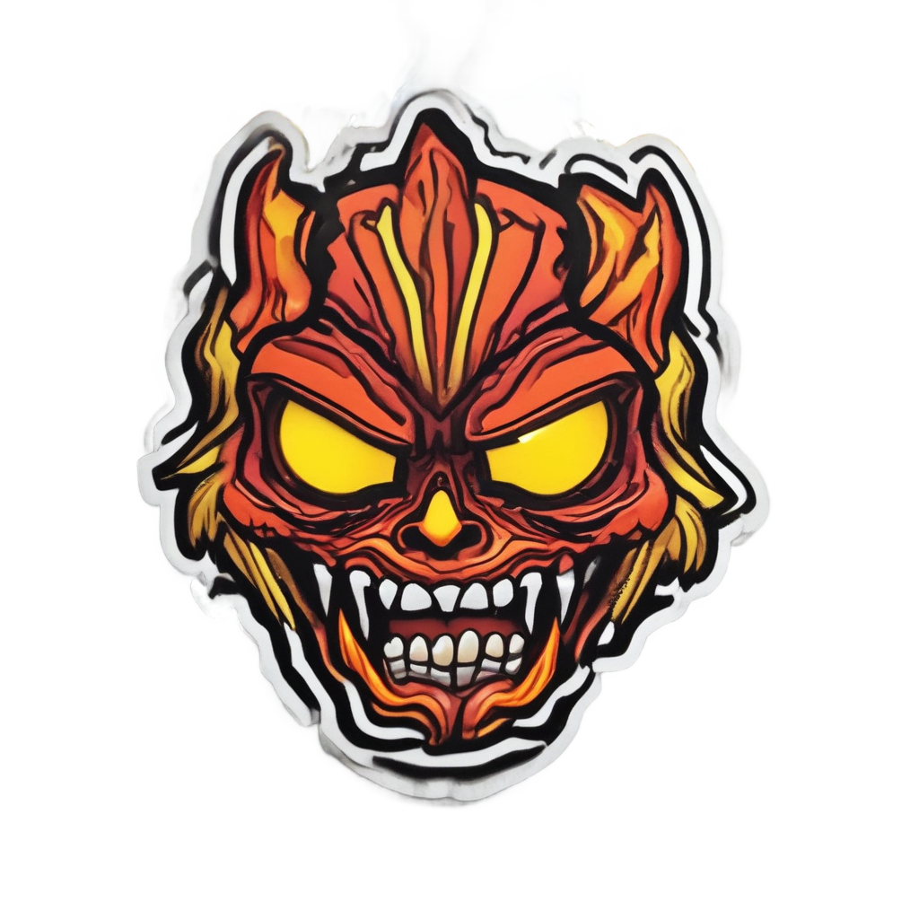 Angry Neon Badge — warning signage stickers