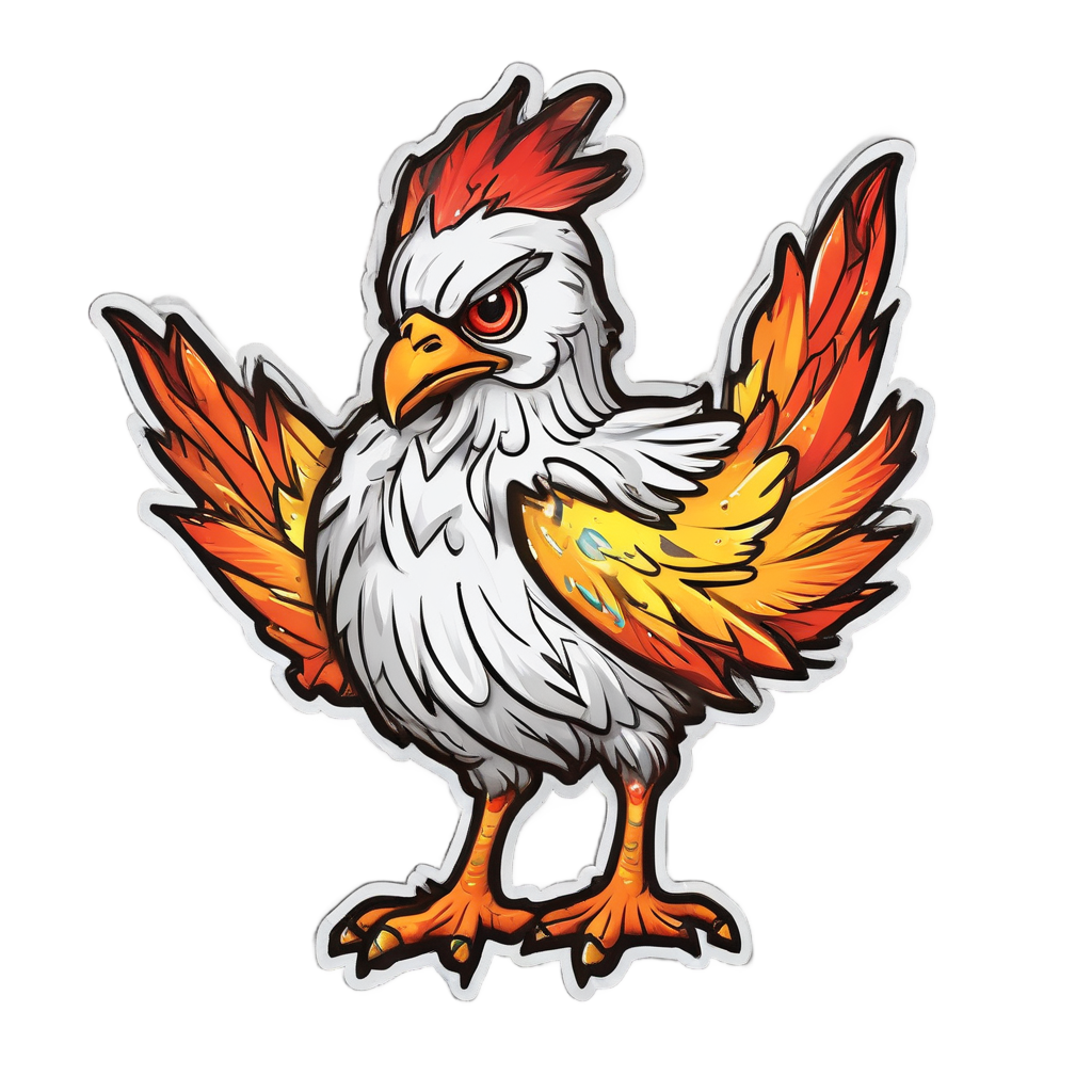 Angry Neon Chick — farm nursery stickers