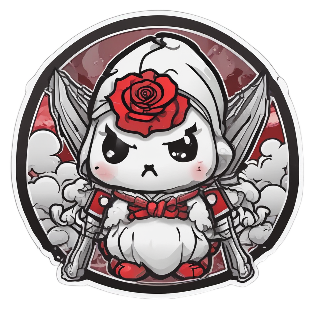 Angry dagger with thorny rose