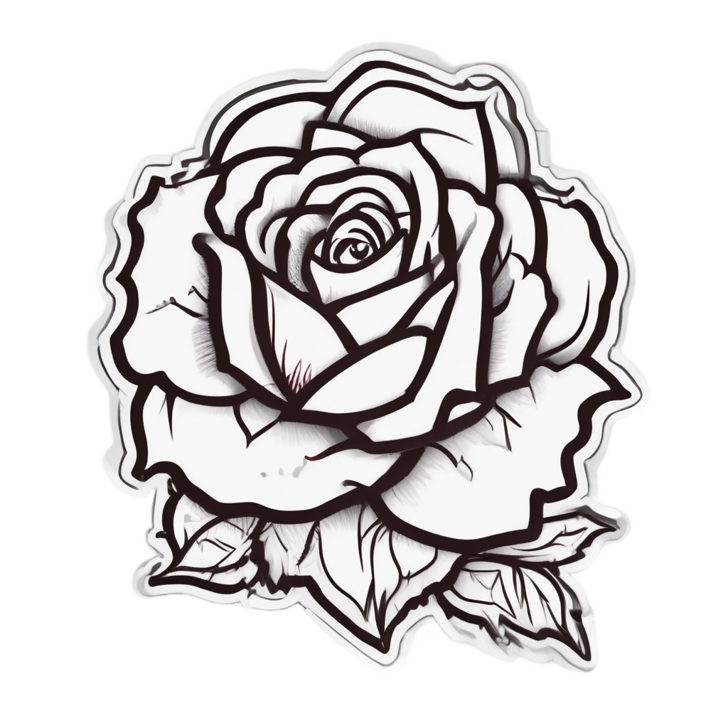 Angry Rose with Thorny Fist — american traditional stickers