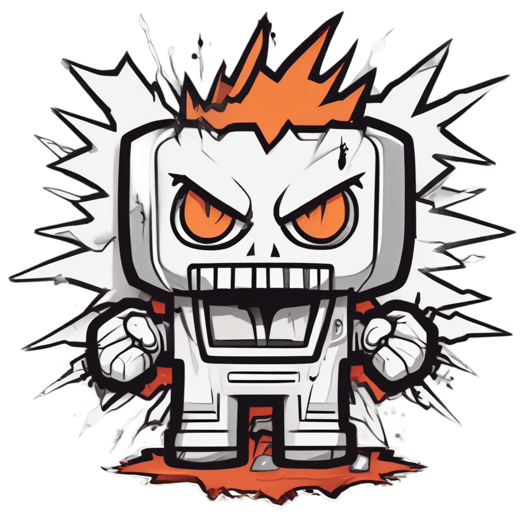 Angry Spark Plug — garage stickers