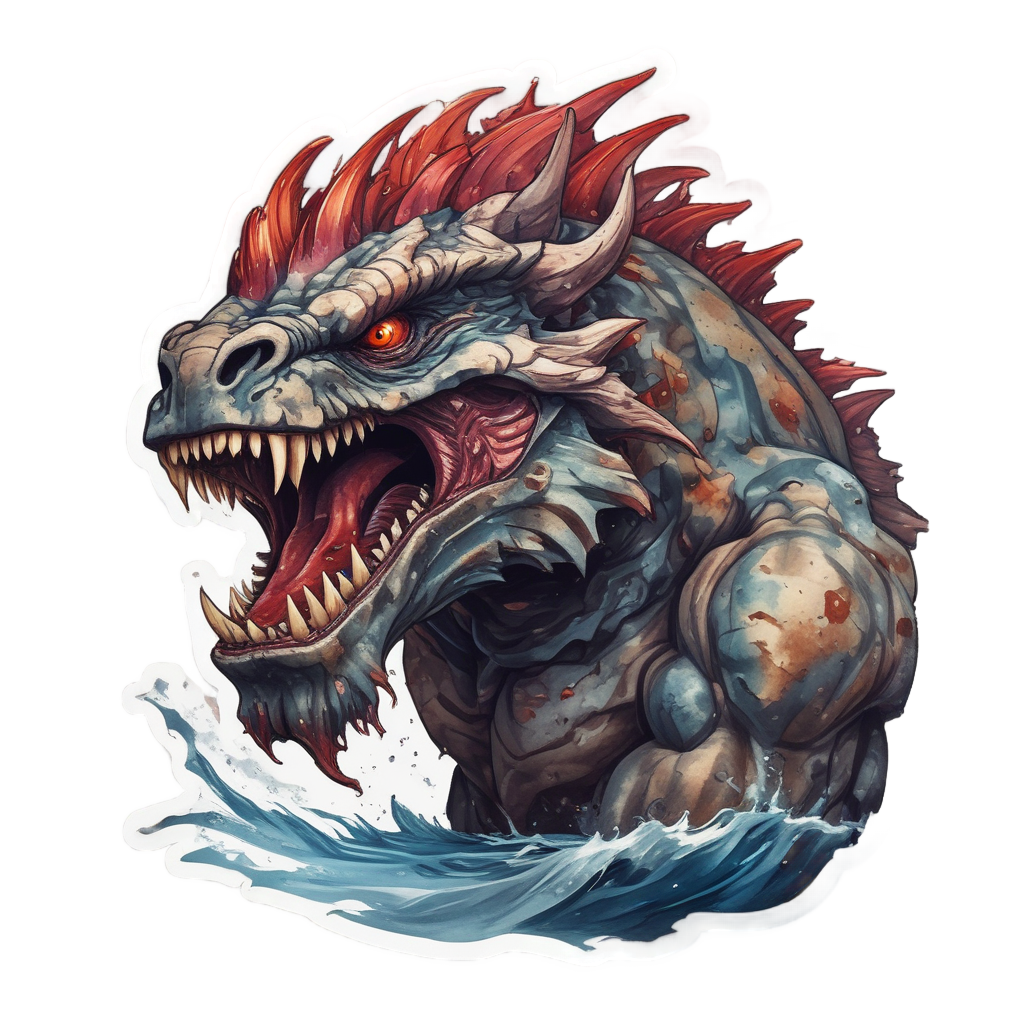 Angry Swamp Guardian — horror stickers