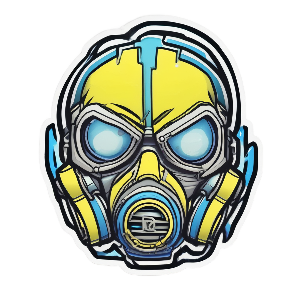 Angry Thunder Gas Mask — gas mask stickers