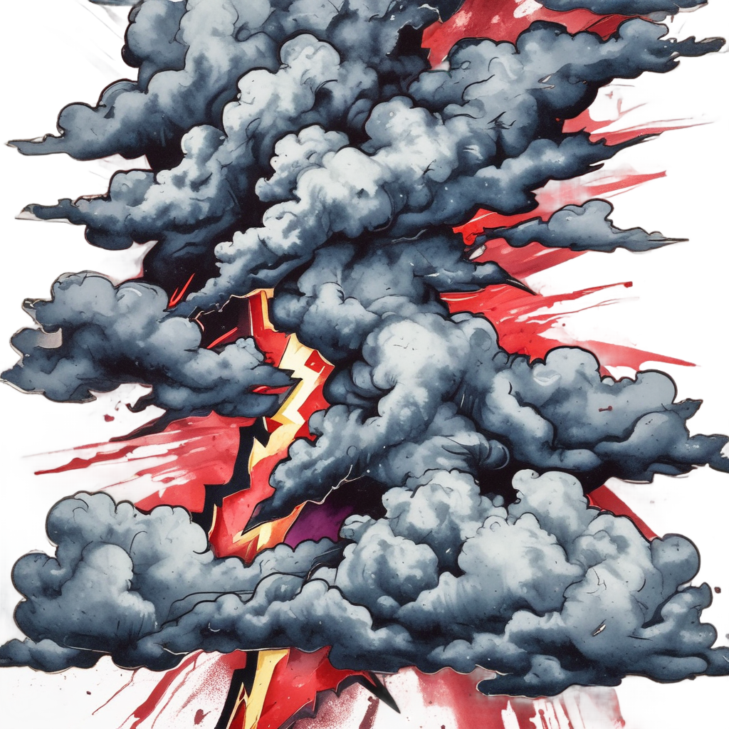 Angry Thunderstorm Face — high voltage stickers