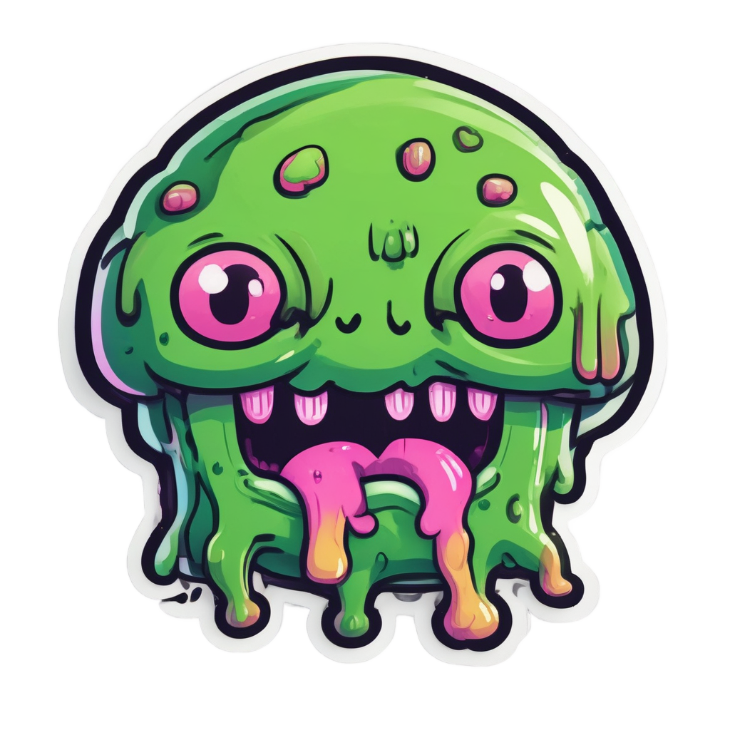 Angry Toxic Slime — biohazard stickers