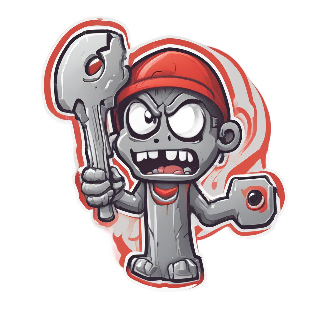 Angry Wrench Stomping — garage stickers
