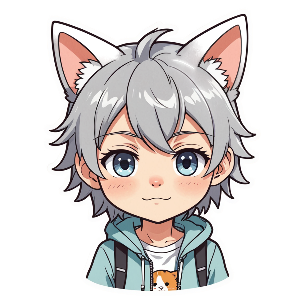 Anime Cat Boy (kawaii) — kawaii stickers
