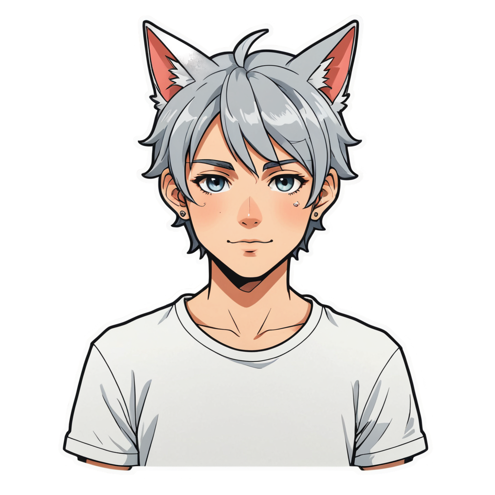 Anime Cat Boy (tattoo) — anime stickers