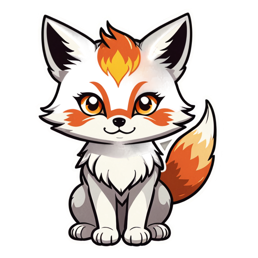 Fox Spirit (kawaii) — kawaii stickers