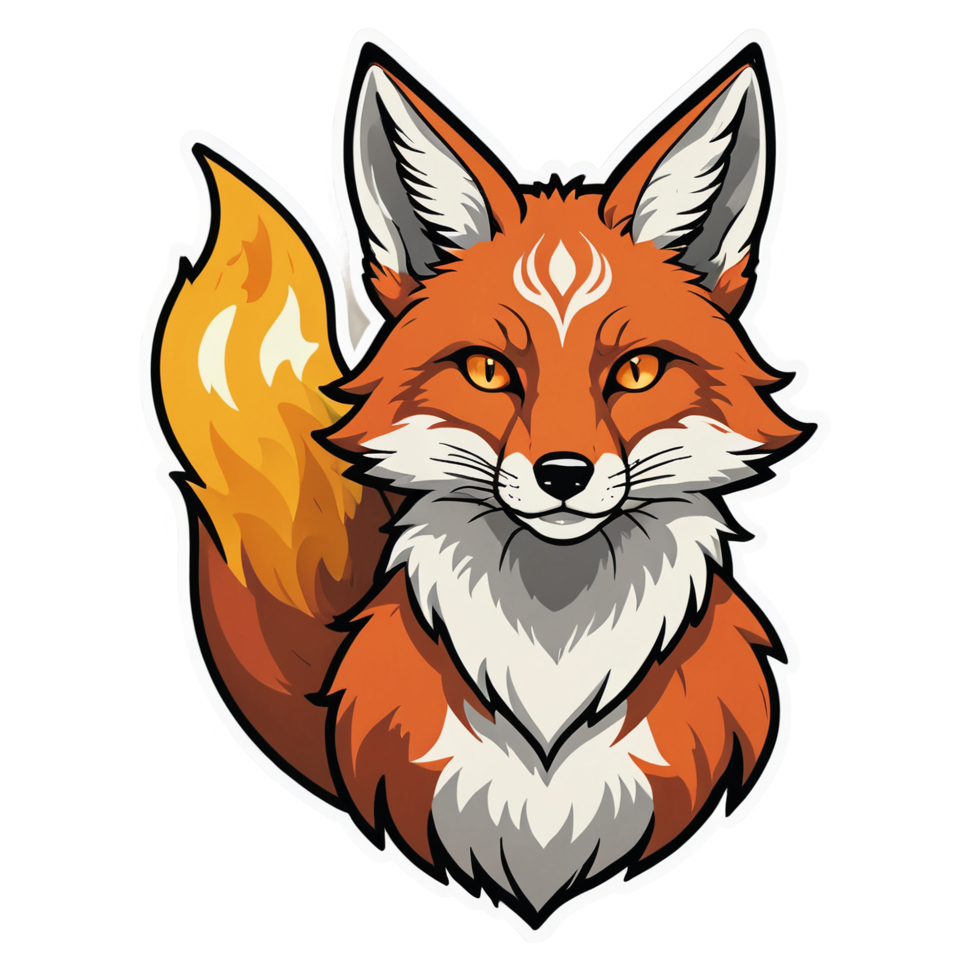 Fox Spirit (retro) — anime stickers