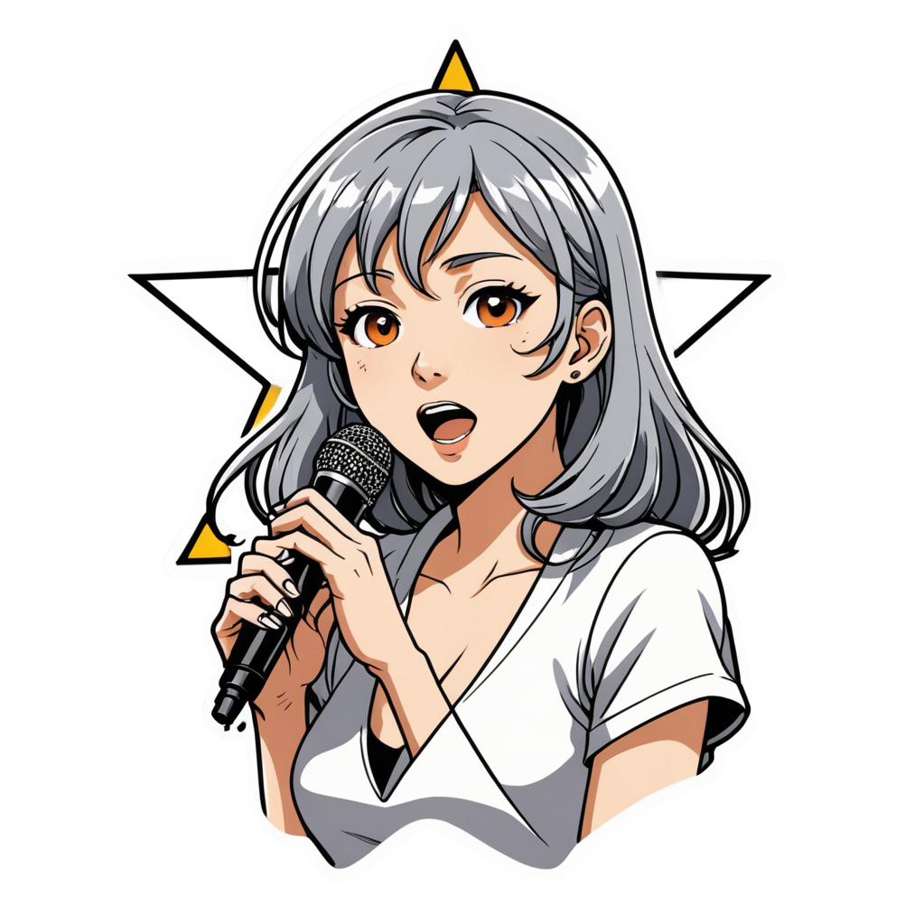 Anime Idol (lineart) — anime stickers