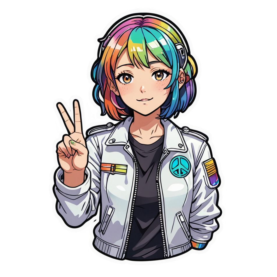Mecha Pilot (holographic) — anime stickers