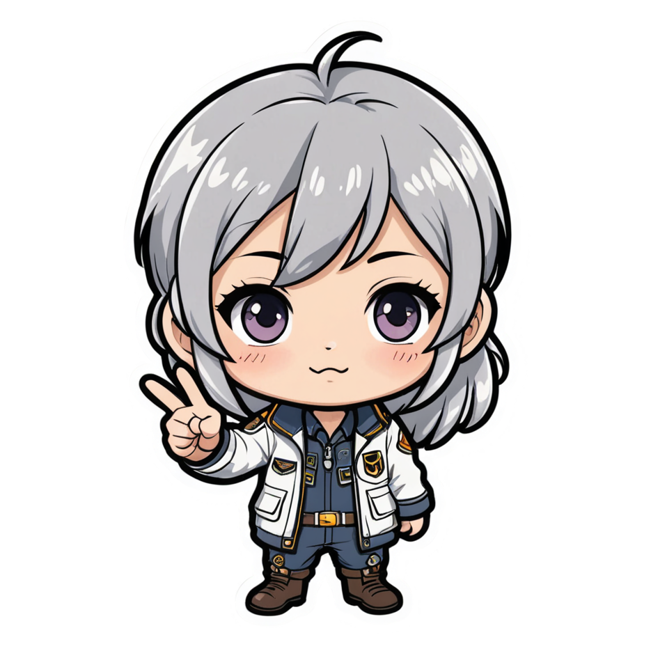 Mecha Pilot (kawaii) — kawaii stickers